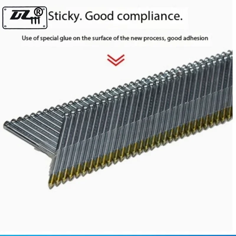 

15GA 34-Degree Galvanized Framing Nails Used withPneumaticFinish Stapler Upholstery Tachuelas Para Madera DA57mm Finishing Nails