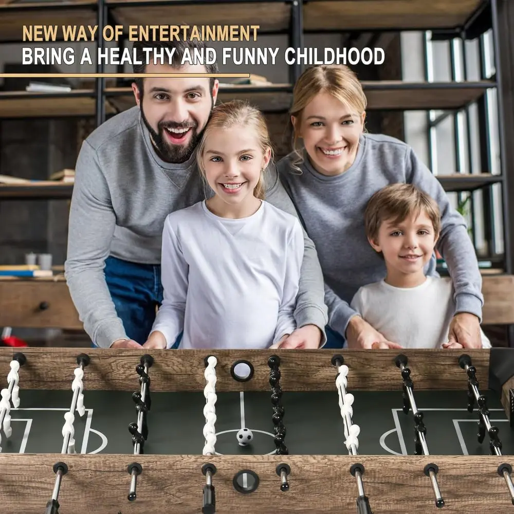 54 Giochi di calcio Tavolo da competizione Tavolo da calcio in legno con/2 palline per bambini adulti Casa giovanile, sala giochi, ufficio, feste