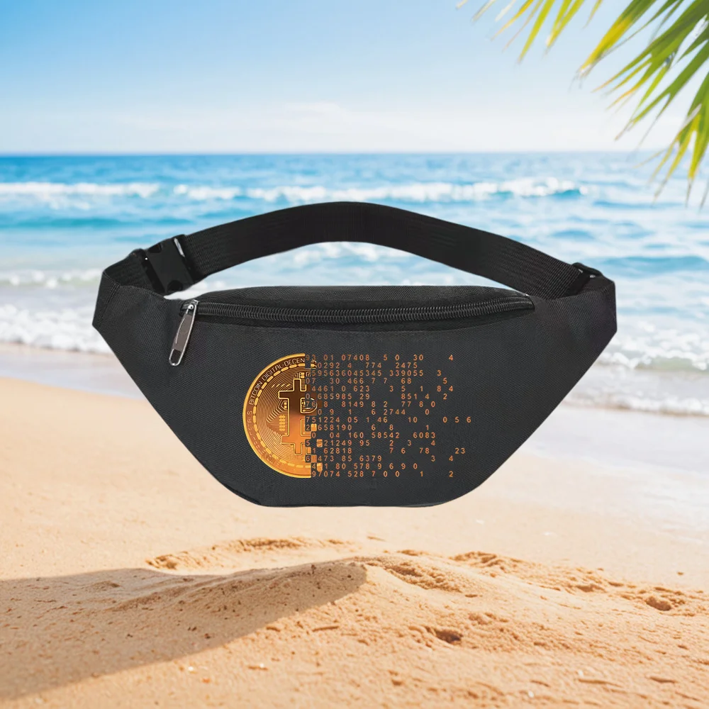 Bitcoin crypto-monnaie numéros de Code numérique modèle taille sac à dos bandoulière poitrine sac rue décontracté sportif à la mode Simple U