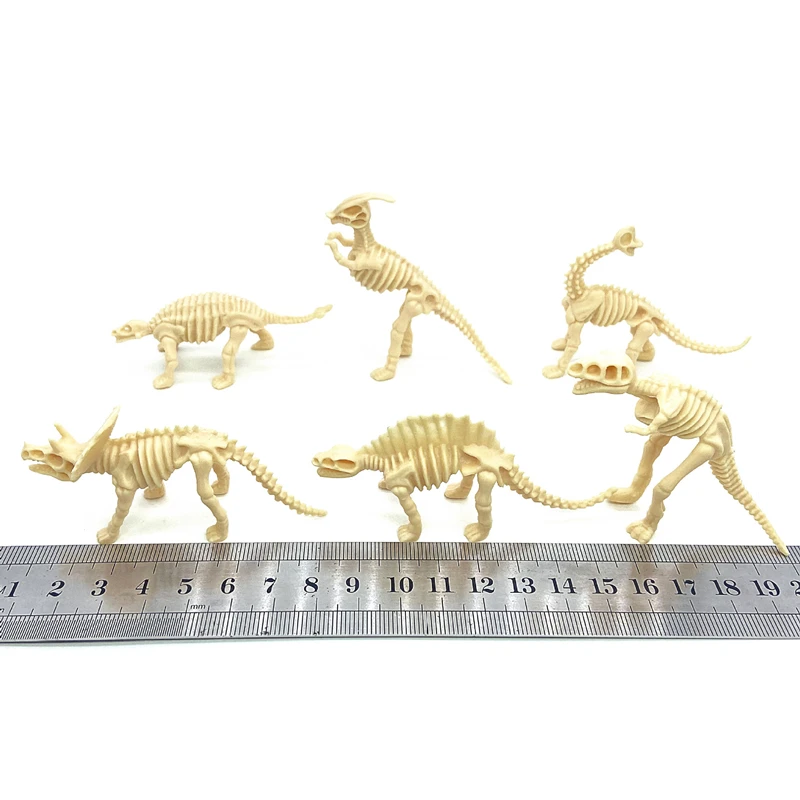 12pcs/set Jurassic Dinosaurs Skeleton Model Archaeology Tyrannosaurus Pterosaur Home Decor Toys For Children Christmas Gifts