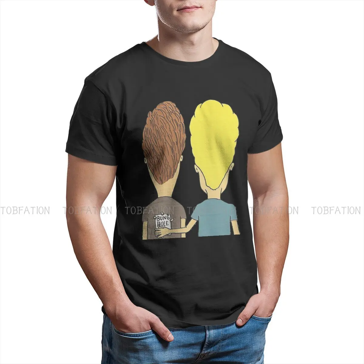 Beavis and Butthead Funny Sarcastic Cartoon Prank for Butthead Tshirt Homme Men's Polyester Clothing Blusas T Shirt For Men