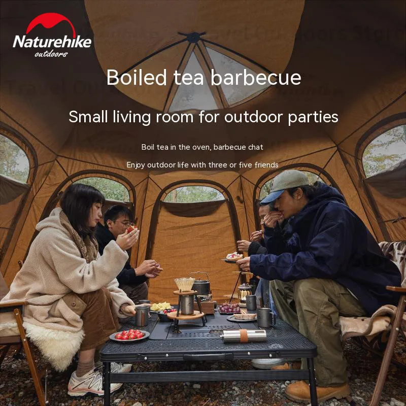 Naturehike Octagonal Pergola Cotton Camping Tent Dome Tent Shelter Canopy Beach Outdoor Camping 4 Season Tents For 4~5 Persons