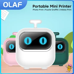 Mini impresora Impresora térmica portátil Etiqueta autoadhesiva Impresión en papel HD en color para sistema IOS/Android Teléfono móvil Personaje fotográfico Aplicación Bluetooth inalámbrica Imprimir regalos para niños