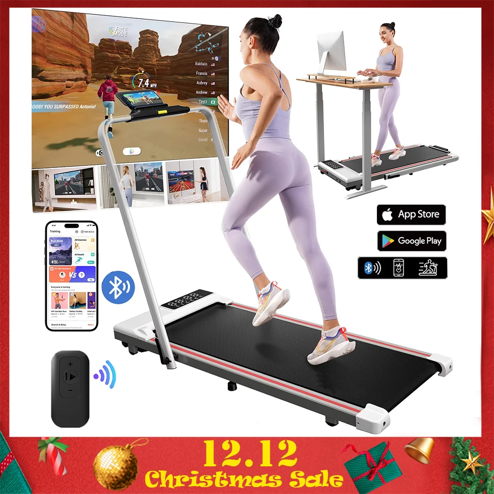 Cintas de correr para el hogar plegable, cinta de correr plegable MAX 300 libras aplicación remota Control, máquina de correr con pasamanos de seguridad