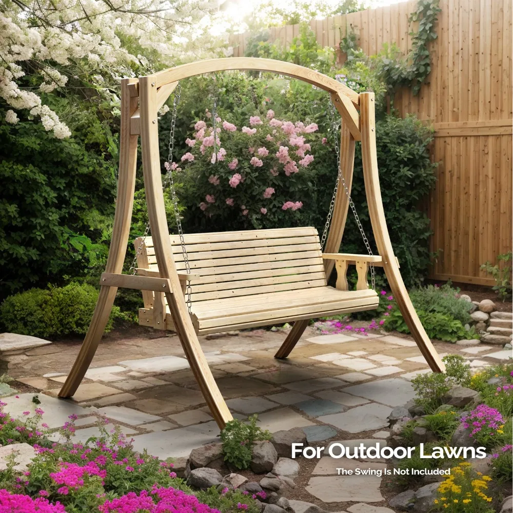 

Swing Wooden Frame Only Outdoor Porch for 4/5FT Swing Patio Beach Swing Chair