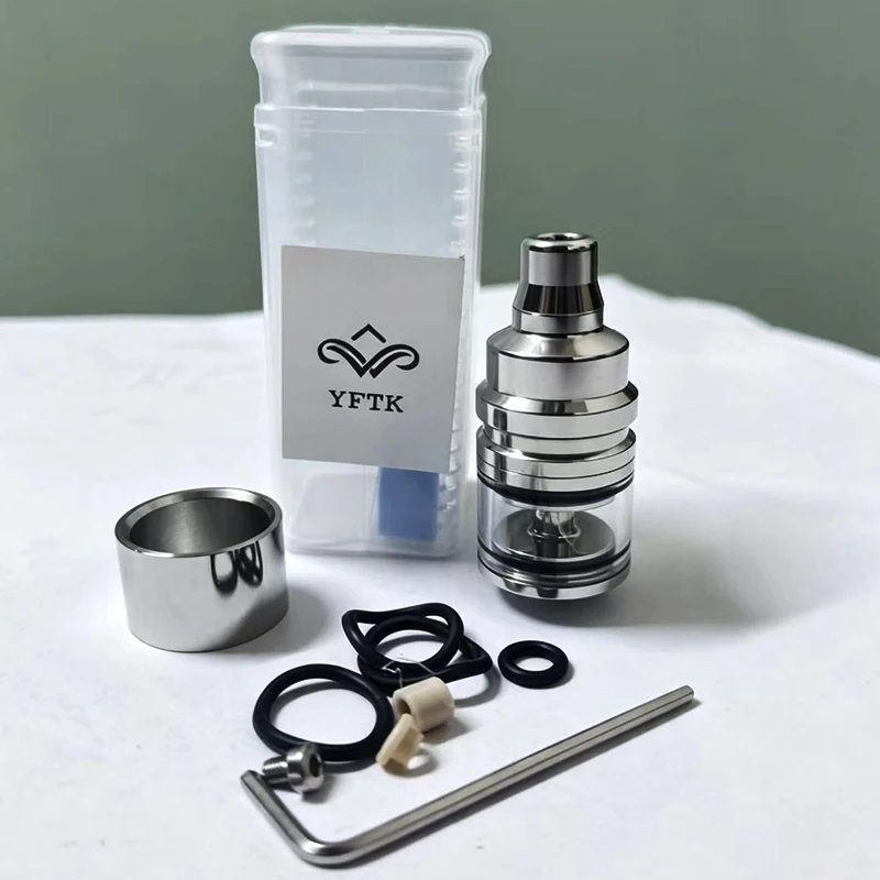 YFTK Style Duetto Lucido RTA Tank Yedek Parçası Yeniden Kullanılabilir Mesh 22mm 2.5ml 316SS VS Dvarw MTL FL DL MenelauS Donanım aksesuarları