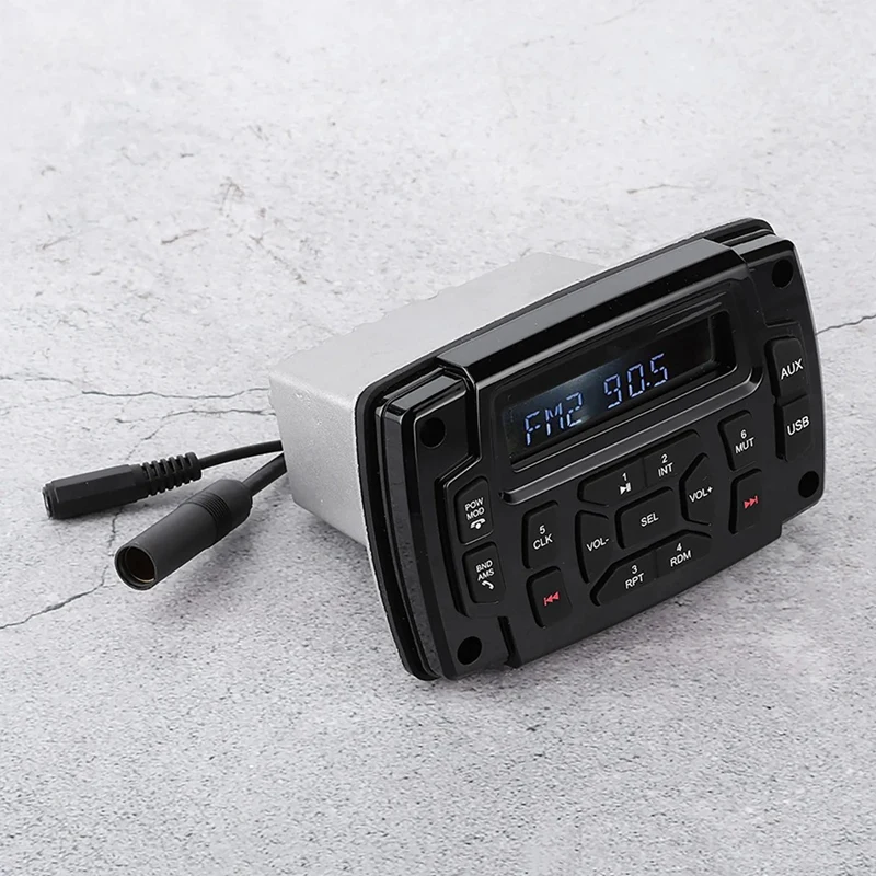 12V Boat Media MP3 Player Marine Stereo Waterproof Bluetooth Audio Radio FM AM Receiver IP66 Waterproof Boat Accessory