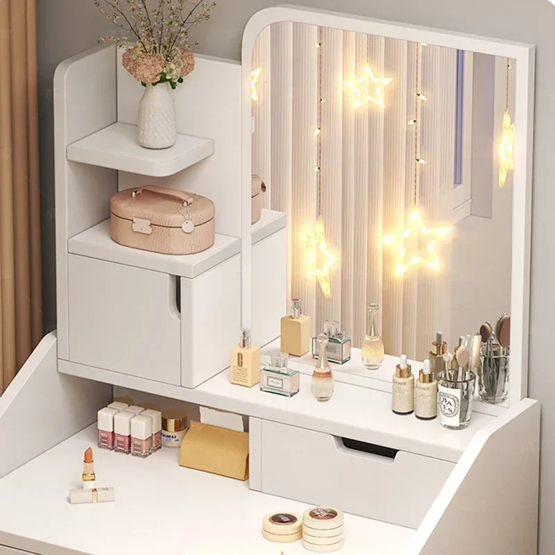 Dresser White Dressing Table Bedroom Chair Corner Vanity Makeup Table Minimalist Drawer Home Furniture