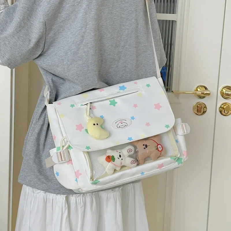 Star Print Ita Shoulder Lightweighte Bags Woman Crossbady Bag Sweet Girl Bolso Student Sac Femme Square Bolsos De Mujer