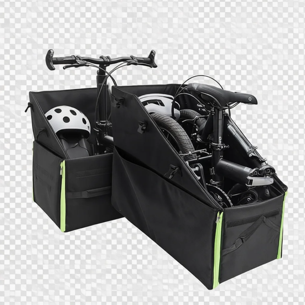 Portable Car Trunk Organizer For Folding Bike Durable Leather Vehicle Storage Container 14 20 Inch Bike Accessory