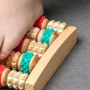 Foot Roller Massager Wood Foot Massage Multi-Point Foot Therapy Rubbing Massage Promote The Circulation Of Blood Foot Care Tool