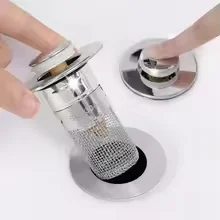 

Stainless Steel Floor Drain Filter Washbasin Plug Anti Odor Pop-Up Bounce Core Basin Stopper Hair Catcher Shower Sink Strainer#bathroom supplies, drain plugs