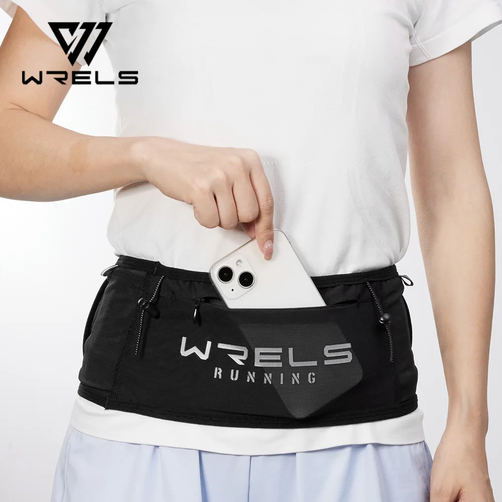 

WRELS Running Fanny Pack Running Bag Waist Pack High Elasticity Breathable Lightweight Marathon Waist Bag Bottle Sports Jogging