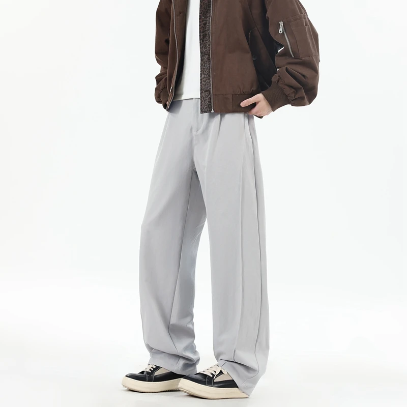 

Men's Casual Sports Pants Spring Autumn New Sle Loose All-Match Straight Leg Trousers for Couples Cheered Pattern