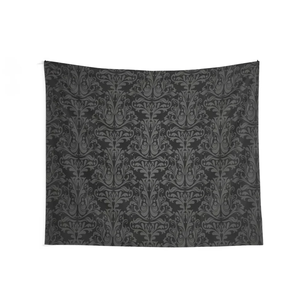 Black floral damask Tapestry Room Ornaments Wall Decoration Items Decoration Wall Tapestry