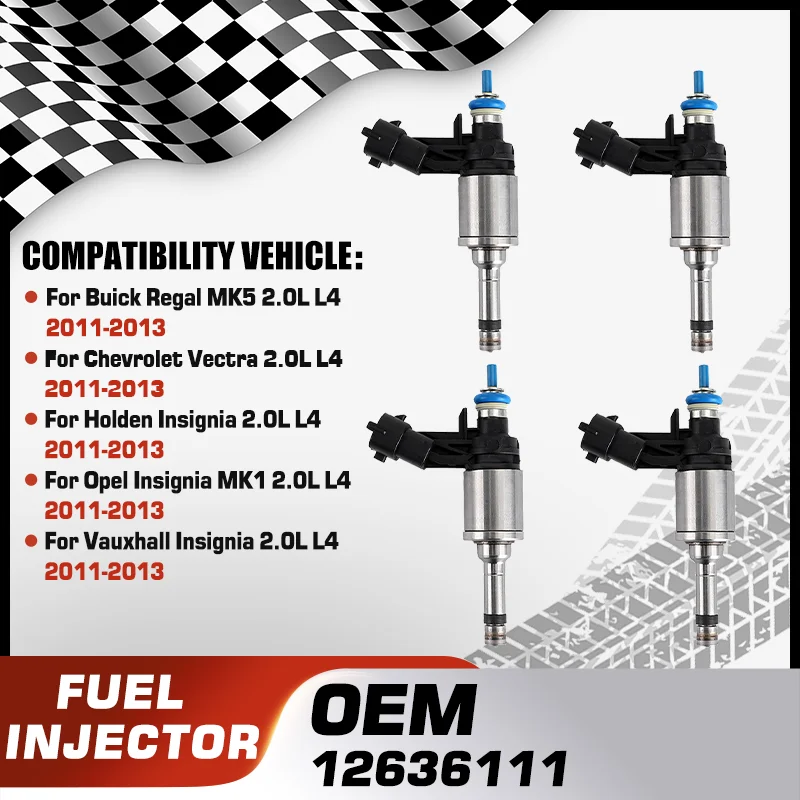 

Car Fuel Injectors Nozzle For Buick Regal MK5 Chevrolet Vectra Holden Insignia Opel Insignia G09 MK1 Vauxhall Insignia 2.0L L4