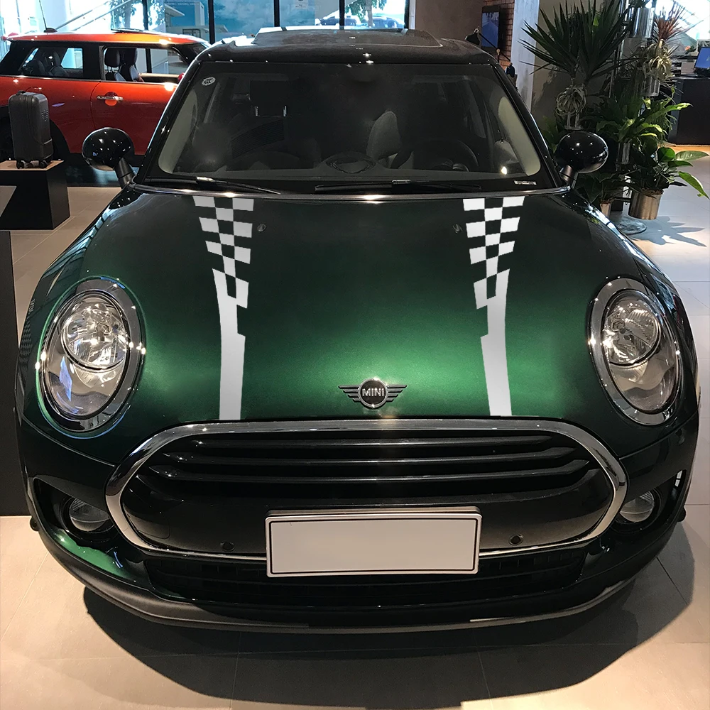 Комплект наклеек на крышку капота автомобиля для Mini Cooper S JCW F55 F56 R55 R56, водонепроницаемая виниловая пленка, автомобильные Внешние автомобильные аксессуары