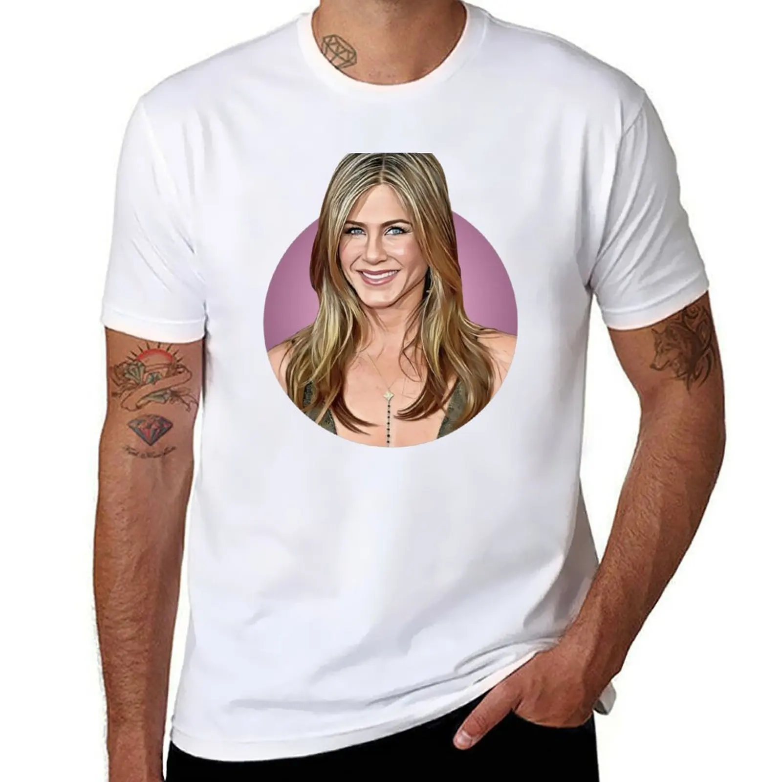 

Jennifer Aniston Cartoon T-Shirt t shirts for man cotton man t shirt designer T-Shirt
