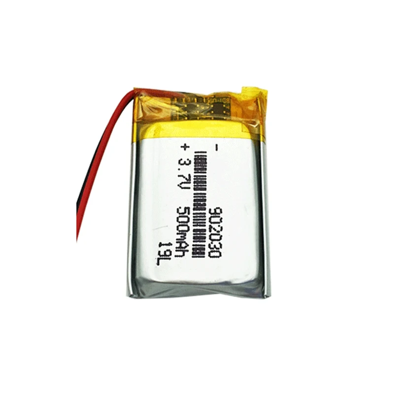 بطارية ليثيوم بوليمر قابلة لإعادة الشحن 3.7 فولت 500 مللي أمبير 902030   لنظارات الواقع الافتراضي سماعة بلوتوث LED بطاريات مدلك للمصابيح الأمامية 092030