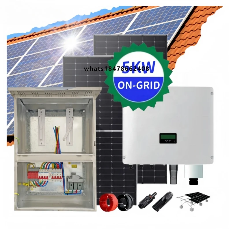 600W Panel 5KW Completely on Grid Solar Power System Grid-tied Solar System Solar Kit