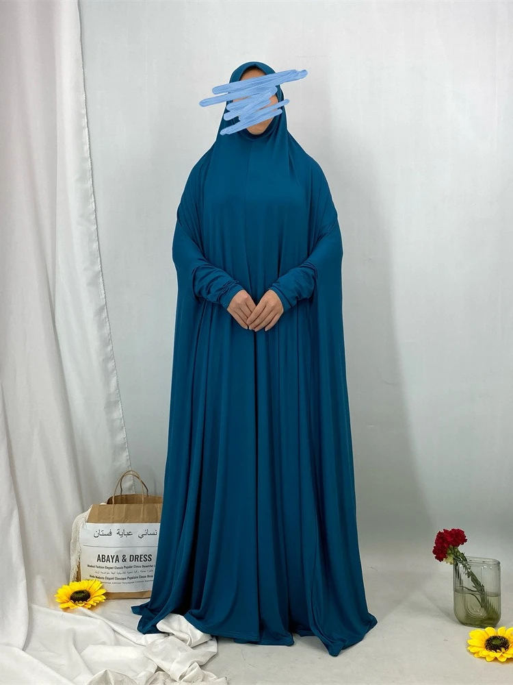 

Eid Prayer Dress for Women Hooded Full Cover Muslim Abaya Jalabiya Ramadan Long Dresses Vestidos Largos Kaftan Arab Long Robe