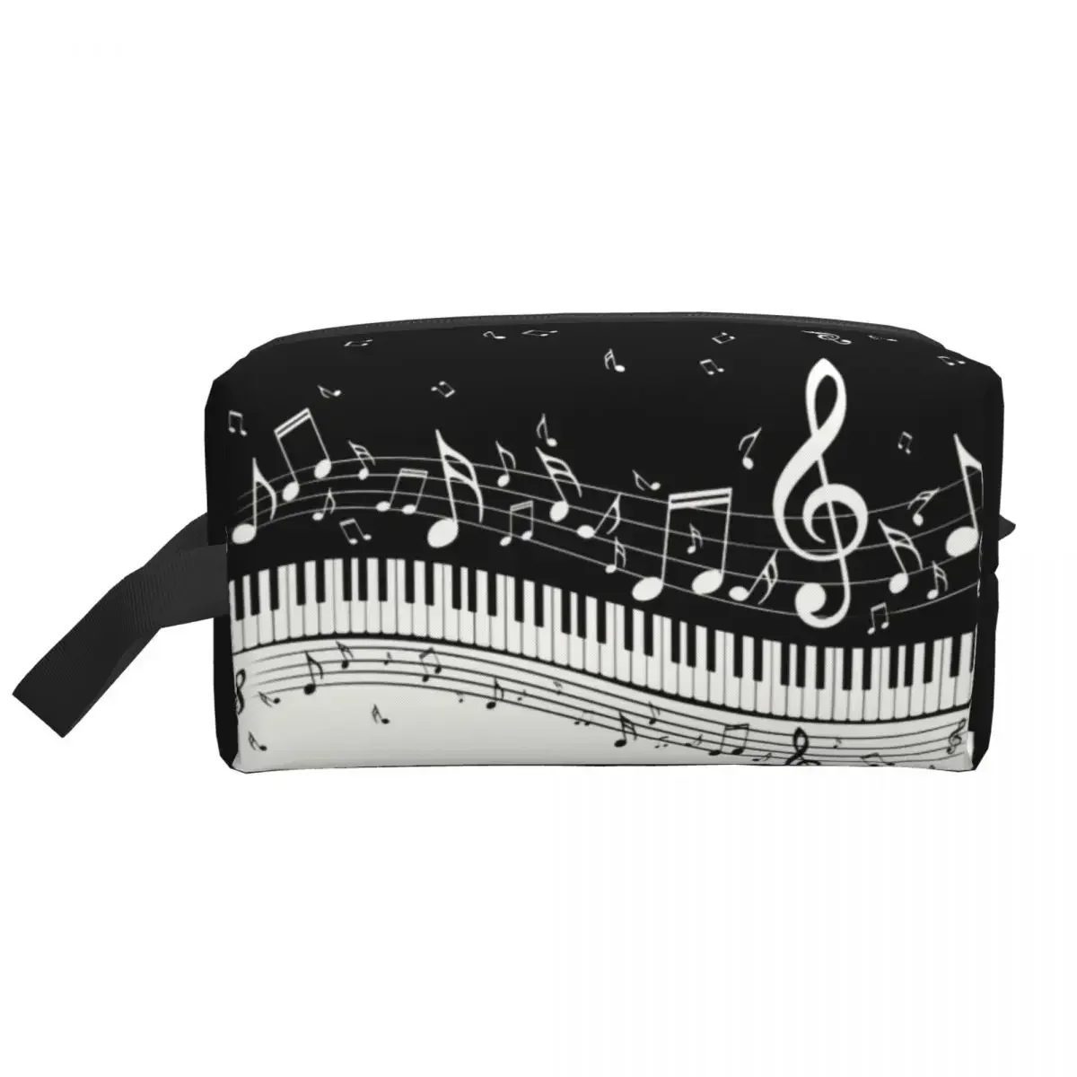 Cute Fashion Piano And Music Note Travel Toiletry Bag Women Cosmetic Makeup Bag Beauty Storage Dopp Kit