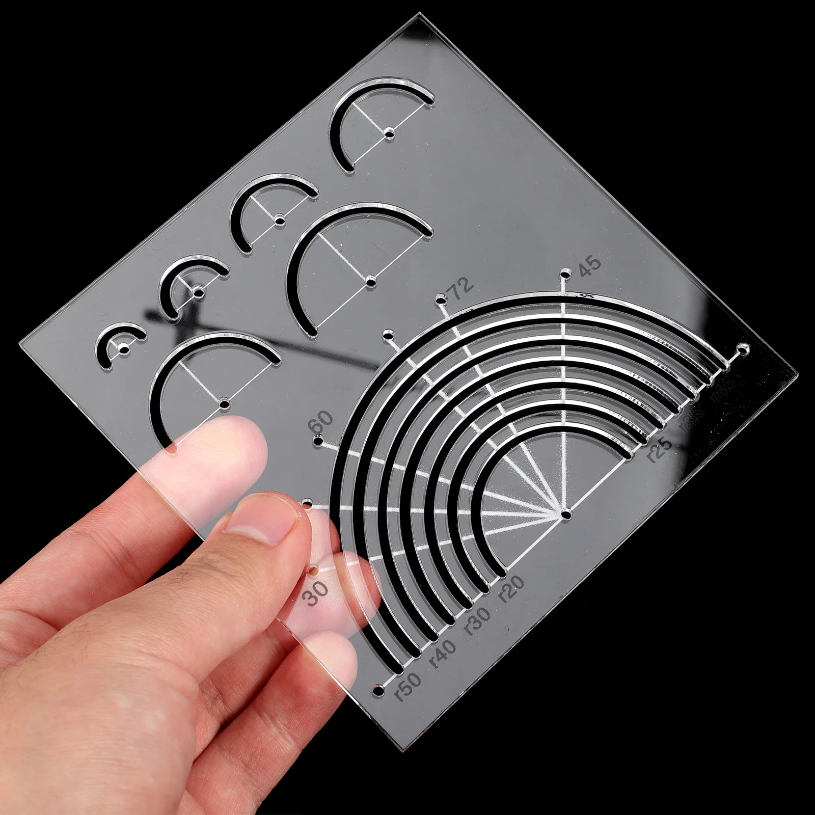 

Acrylic Quilting Ruler Semicircle Template for Patchwork DIY Sewing Craft Tool Clear Quilting Supplies Acrylic Sewing Template