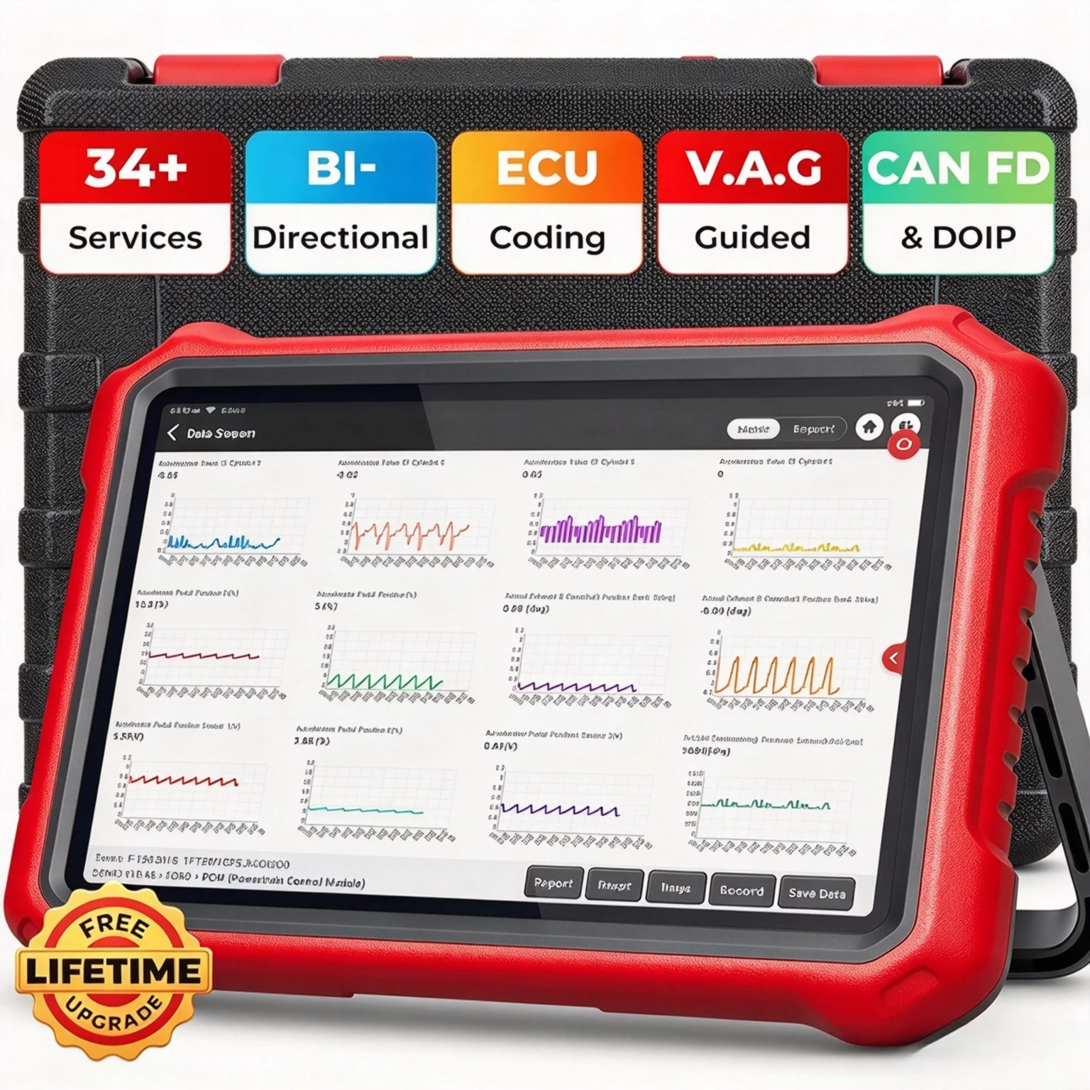 Kingbolen K8 PRO 8 Inch CAN FD DoIP All System Car Diagnostic Tools 34 Reset ECU Coding Active Test Pk X431