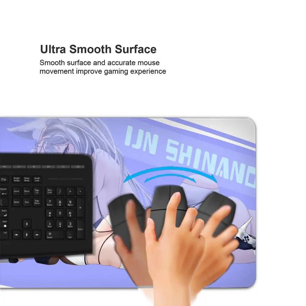 Game Anime Azur Lane Musashi Shinano Anti-slip mouse pad Mice Mat Desktop Keyboard Mat Cosplay Playmat big ass teclado mousepad