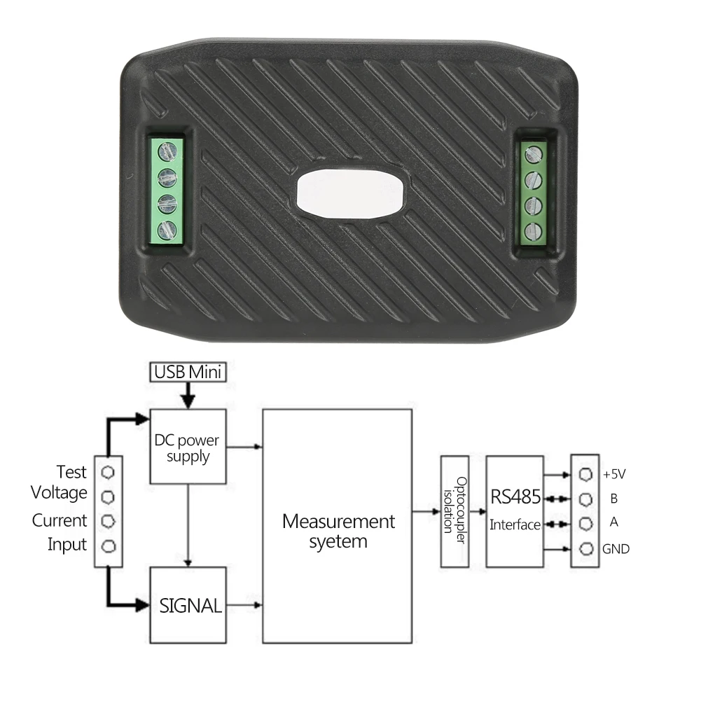 Medidor de amperios CC, rango de medida de corriente 0,01-10A, voltaje de derivación incorporado, corriente, medidor de consumo de energía, módulo de comunicación