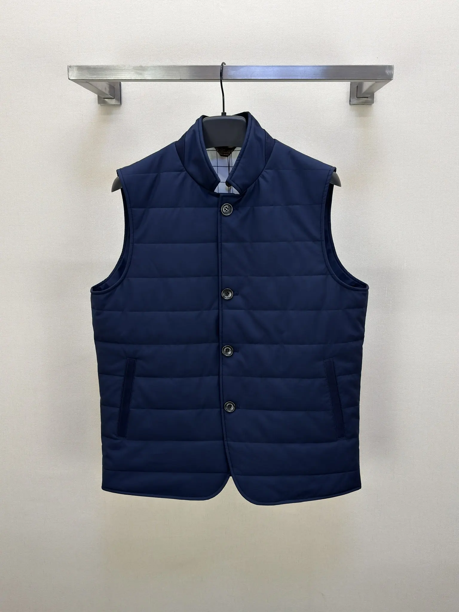 BILLIONAIRE SIJITONGDA2025New Men's New Autumn/Winter New Technology Fabric Stand up Collar Cotton Vest Size: 48-54