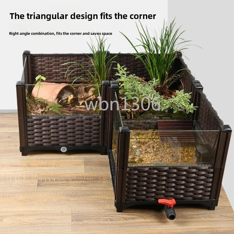 Amphibious Feeding Tank Extra Large Ecological Landscaping Plant Household Semi-water Turtle Anyuan Breeding Planting Box