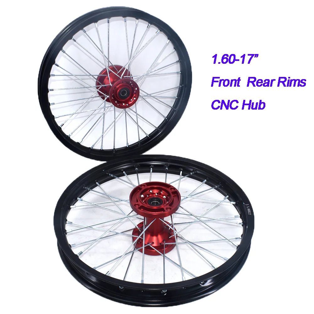 

1.60-17 inch 17" Front And Rear Rims Aluminum Circle CNC Hub For KLX CRF Kayo BSE Dirt Pit Bike Motorcycle