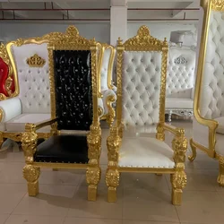 custom，royal throne chair king and, hotel event wedding black throne chair, king chair throne for sale