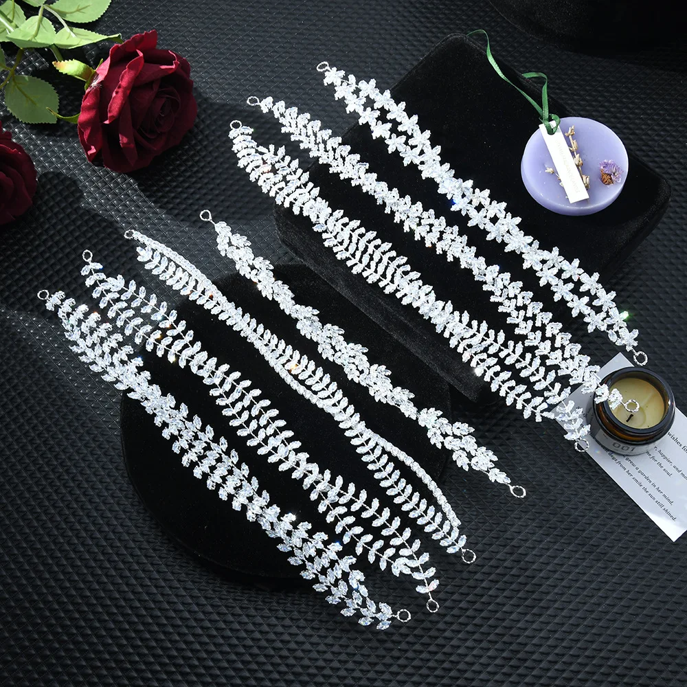 

Luxury Bridal Headband For Wedding Headpieces Zirconia Crystal Bride Tiaras For Women Hairband Party Prom Bridal Hair Pieces