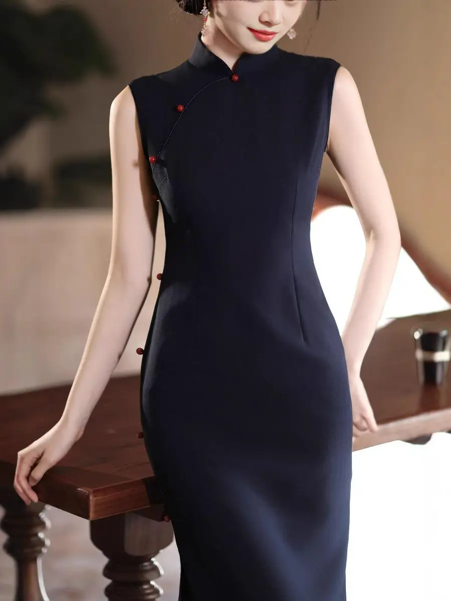 

Элегантное летнее ципао: сексуальное, облегающее, в китайском стиле, художественное, в национальном стиле, модное, укороченное.