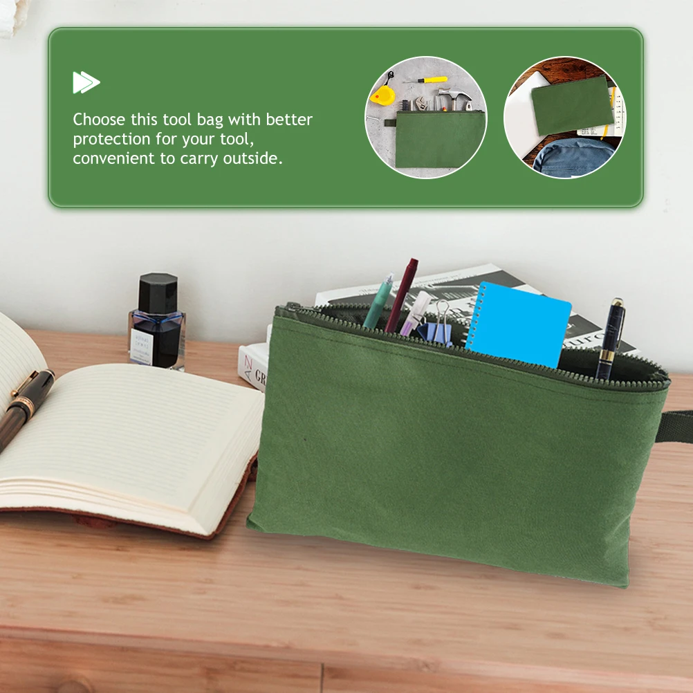 

4pcs Canvas Tool Bags Heavy Duty Construction Zipper Pouch Large Capacity Tool Kit Storage Bag For Men Portable Multipurpose