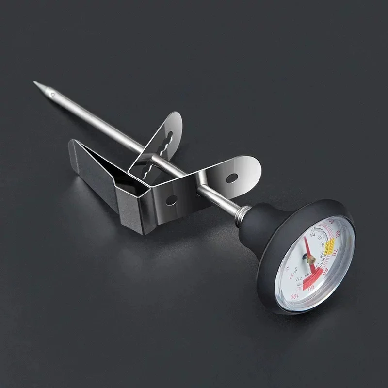 304 Stainless Steel Clip-On Temperature Probe Double Scale Accurate Fast Reading Analog Thermometer Liquid Coffee Kitchen Tools