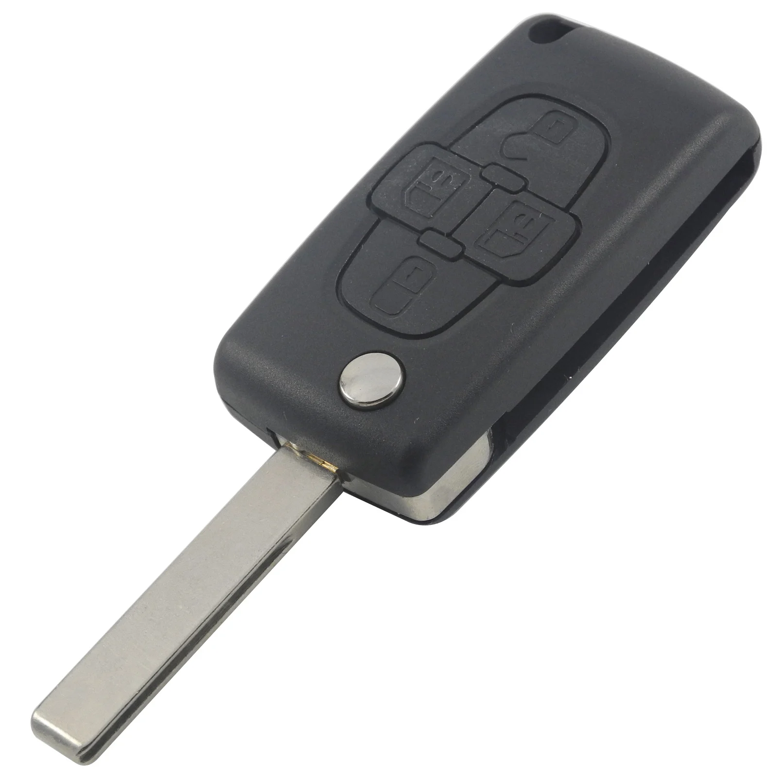 Jingyuqin 2/3/4BTN Remote Flip Car Key Shell For Peugeot Partner 107 307 407 607 807 Citroen C2/3/4/5/6/8 Berlingo Xsara Picasso