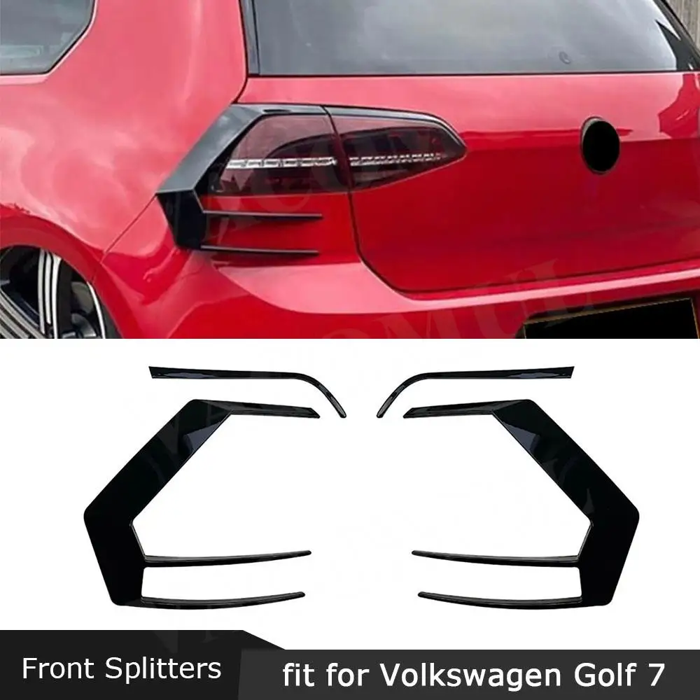 ABS Rear Bumper Air Vent Trim Side Cover Strip Tail Lamp Frame Spoiler For Volkswagen VW Golf 7 GTI R GTD Mk7 2012-2015