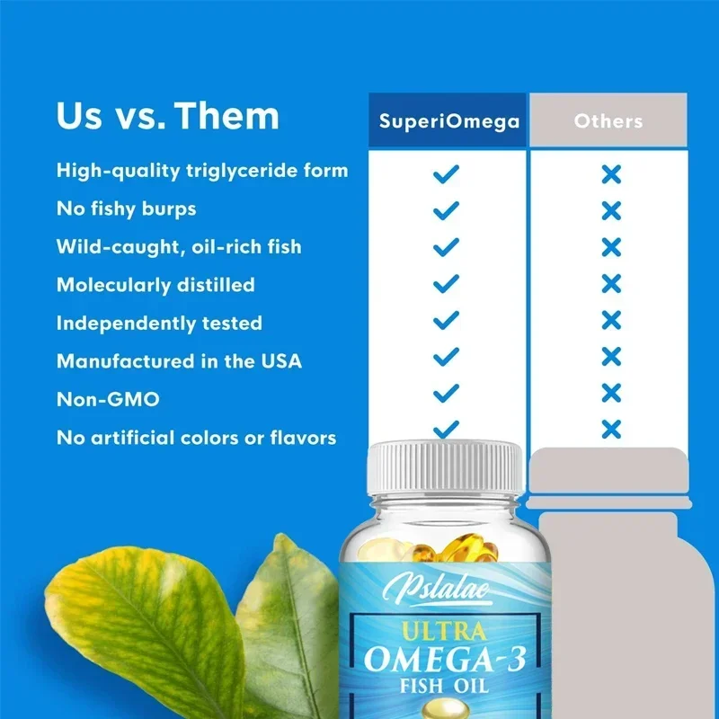 Omega 3 Fish Oil Supplement 2000 Mg - Supports Eye, Heart and Joint Health, Improves Absorption and Enhances Immune Function - Image 6