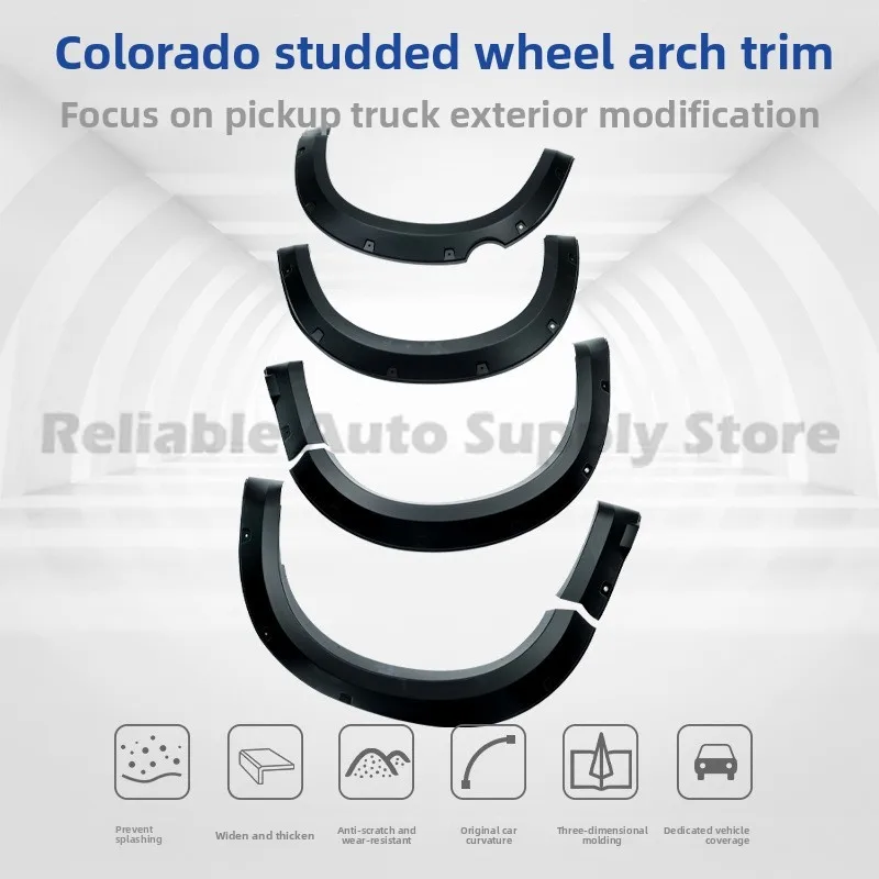 

For Chevrolet Colorado Molded Fender Flares with Rivets Mud Guards Wheel Arch Extensions Off Road Styling Durable Protection Enh
