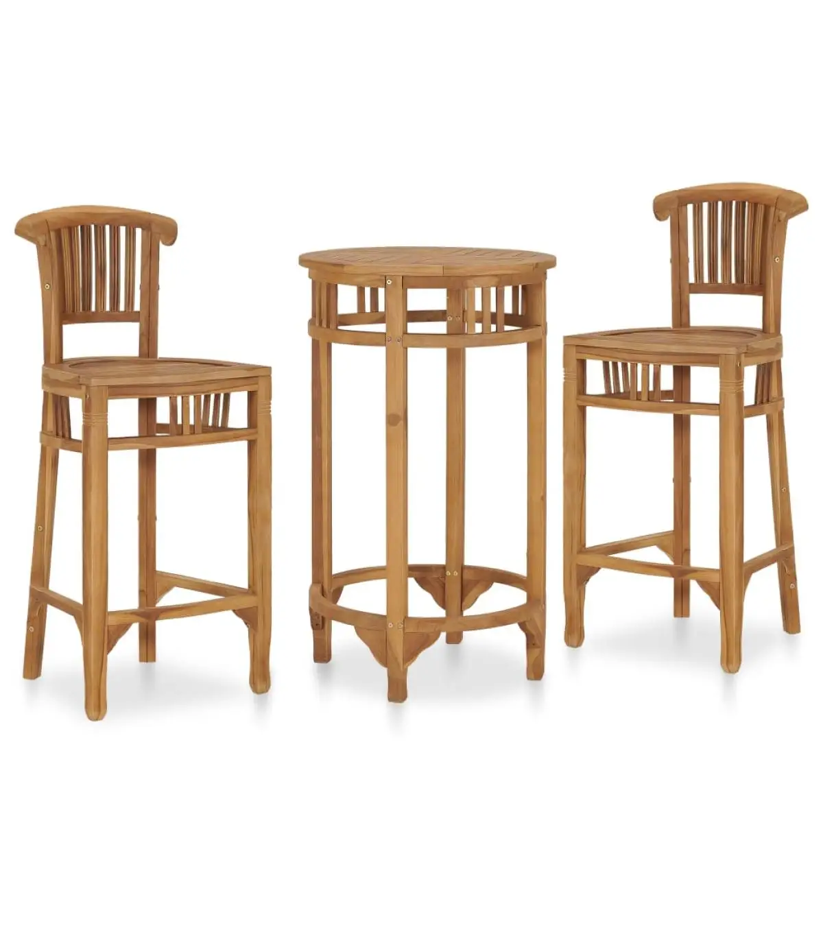 Garden sets Set garden bar table and chairs 3 PCs teak solid wood