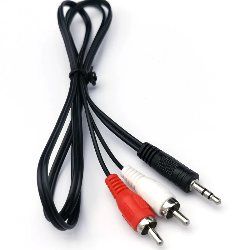 3.5mm Jack to 2 RCA Audio Cables Stereo 3.5 mm Male to 2RCA Male Coaxial Aux Cable For TV Sound Laptop Mp3 Speakers 1.5M