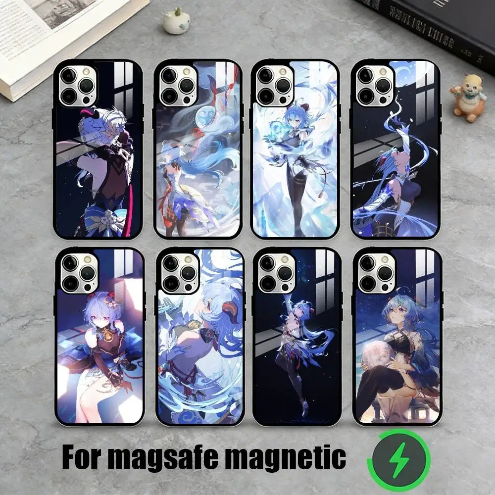 

G-Ganyu Qilin Half-Adeptus Phone Case For iPhone17,16,15,14,13,12,11 Plus,Pro Magnetic with Magsafe Wireless Charging