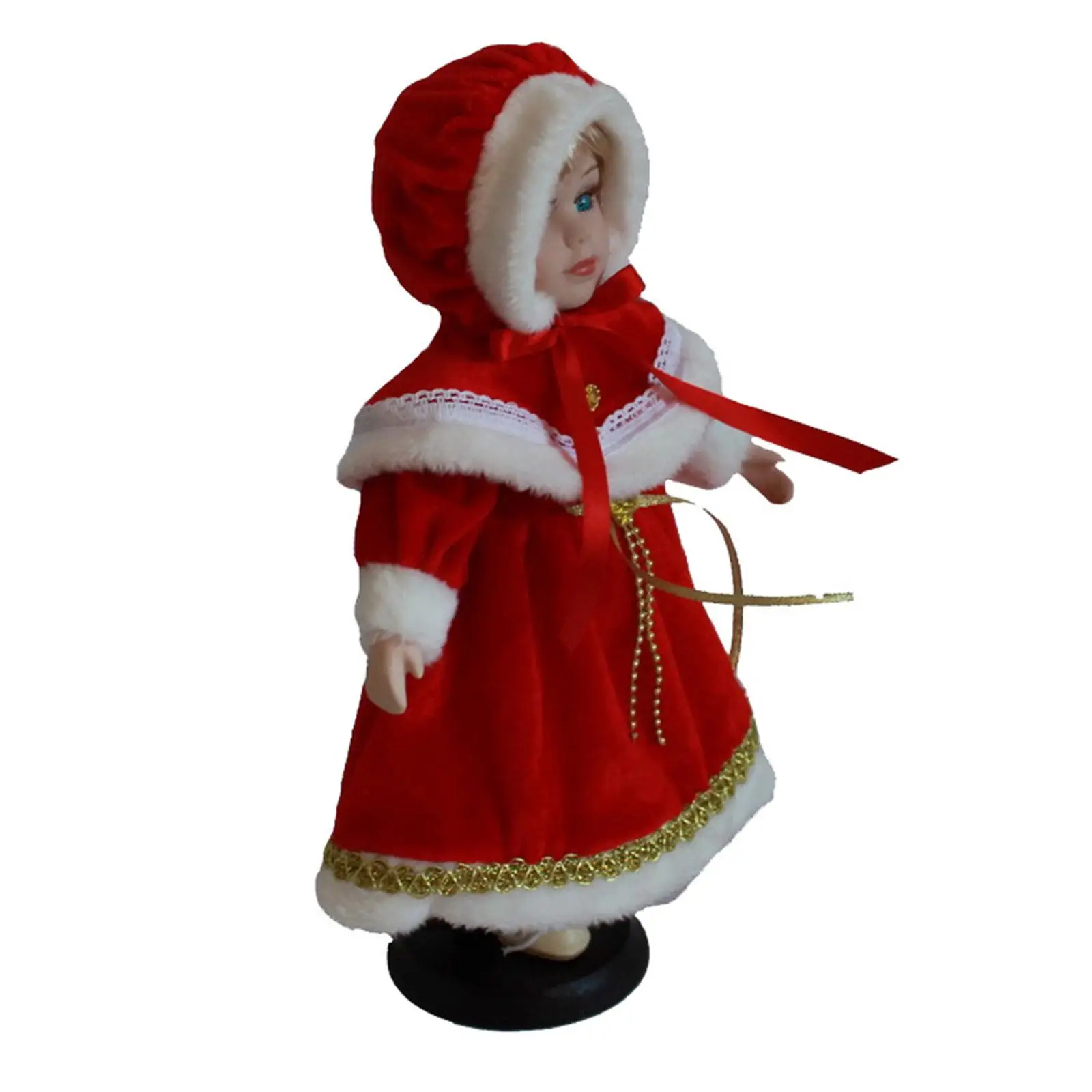 Elegant Ceramic Porcelain Doll in Velvet Dress for Girls Adults Collectible Figure Home Decor Ornament Birthday Gift Tabletop