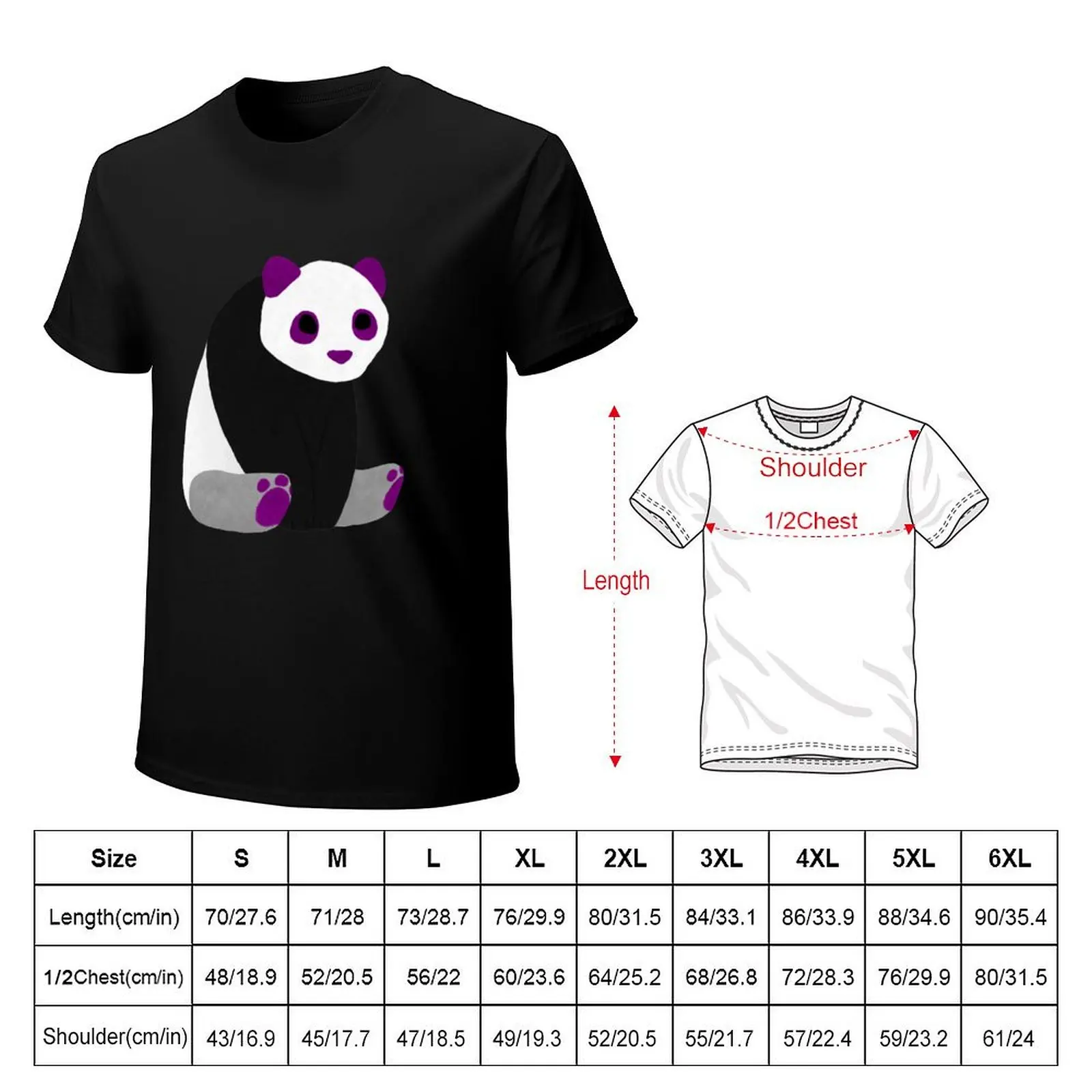 Ace Panda T-Shirt Minimalist Plain Crew Neck T-Shirt