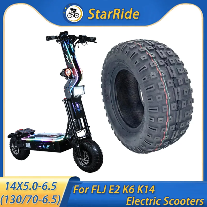 14 Inch Electric Scooter Tubeless Tire 14X5.0-6.5 130/70-6.5 for FLJ K6 E2 K14 Electric Scooter Good Quality Replacement Parts