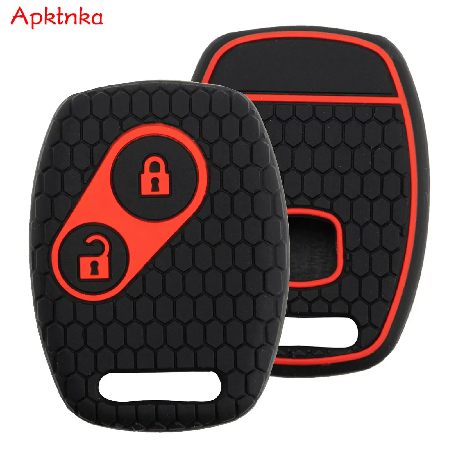 APKTNKA Silicone 2 Button Car Key Case Shell Remote Fob Cover For Honda CRV Civic Insight SRV Jazz Pilot chord Jazz Gr8 150 R