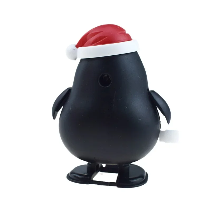 Chain Up String Up Walking Christmas Penguin Spring Up Red Hat Penguin Doll Toy Christmas Gift Toy